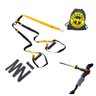 Fita Treinamento Completo Profissional Argola + Mini Band Faixa De Látex Pilates 3 peças - Amarelo - 2