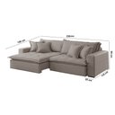 Ver imagem 5 de Sofá Zen Linho 02 Módulos 90 Cm B25 Meu Sofá Online