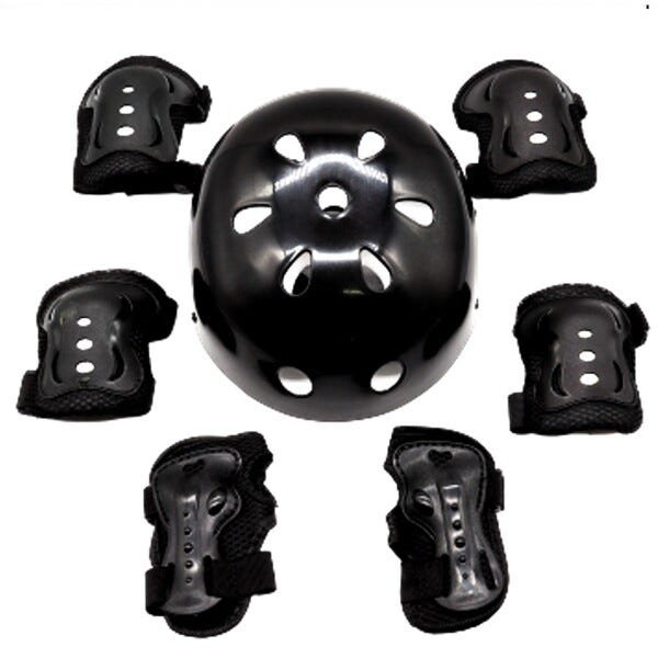Kit Proteção Para Skate Bel Joelheira Capacete Tamanho P,M,G -Preto - P - 1