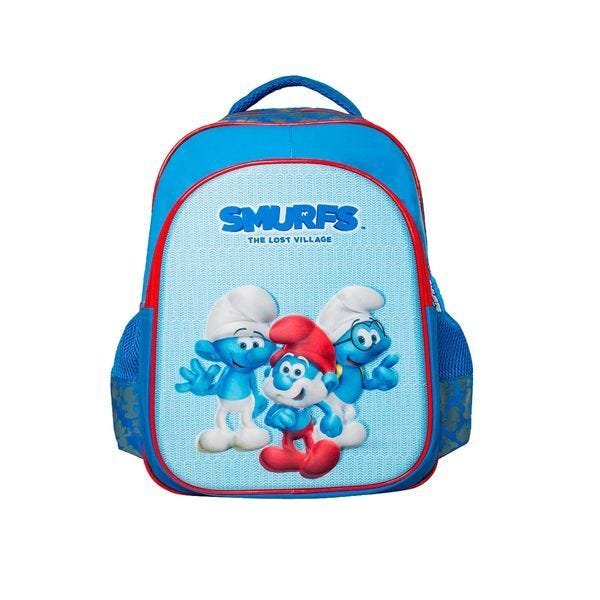 MOCHILA SANTINO SMURFS POL ESC - UNICO - Azul - 1