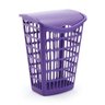 Cesto Telado Retangular com Tampa para Roupas 40 Litros - Lilás - 1