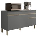 Ver imagem 1 de Balcão Gabinete para Pia com Tampo 150cm Lina K02 Gris - Mpozenato