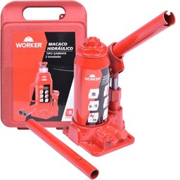 Macaco Hidráulico Tipo Garrafa Worker 2 Toneladas C/maleta - 1