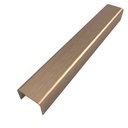 Ver imagem 1 de Perfil Listelo "u", Aço Inox 304, Escovado, Bronze - 9 X 15 X 9 X 2000 Mm