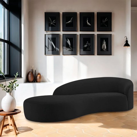 Divã Recamier Orgânico França 220cm Lado Esquerdo Bouclé