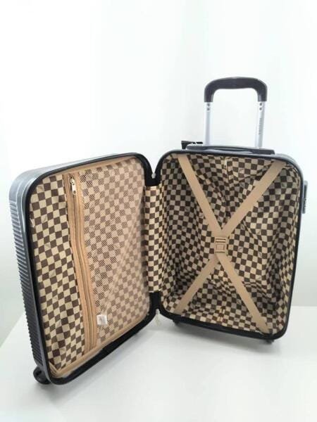 Mala De Viagem Santino Plástica Média A60cm x L40cm X P24cm - M - Preto - 4