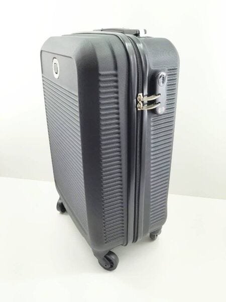 Mala De Viagem Santino Plástica Média A60cm x L40cm X P24cm - M - Preto - 2