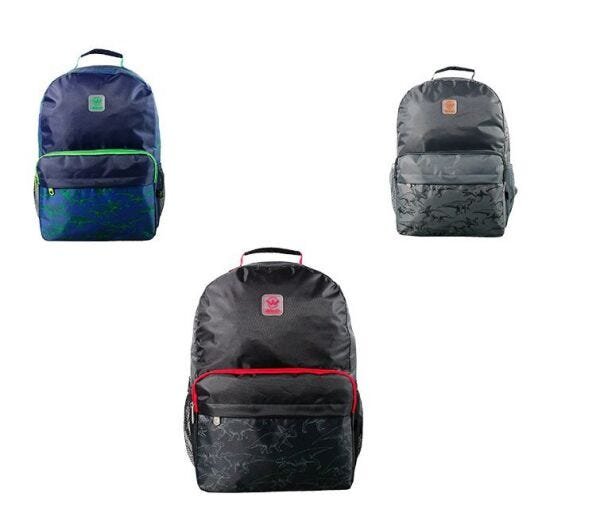 MOCHILA JUVENIL CLÁSSICA UNISSEX DINOSSAURO STANDARD - Cinza - 1