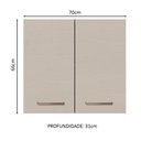Ver imagem 3 de Armário Aéreo 70 Cm 2 Portas Branco/crema Agata Madesa