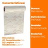 Papel de Parede Decorativo Adesivo Marmorizado 4 Rolos 45cm X 5m - Rio Home Preto - 6