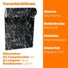 Papel de Parede Decorativo Adesivo Marmorizado 4 Rolos 45cm X 5m - Rio Home Preto - 12