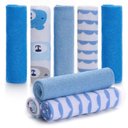 Ver imagem 1 de Momcozy Toalhas de Algodão para Bebê 10x10" Azul 8 Unidades