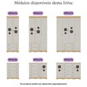 Ver imagem 6 de Cômoda Infantil 125cm 2 Portas com Vidro e 4 Gavetas Sonho Multimóveis Mp4475 Madeirado/off White