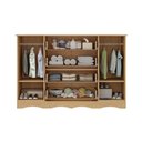 Ver imagem 5 de Cômoda Infantil 125cm 2 Portas com Vidro e 4 Gavetas Sonho Multimóveis Mp4475 Madeirado/off White