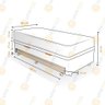 Cama Box Baú e Auxiliar Solteiro + Colchão 88x188x64cm - 5