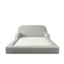 Ver imagem 3 de Cama Colchão Casal Montessoriana Infantil Proteção Lateral Cor:cinza Claro