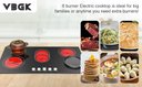 Ver imagem 2 de Vbgk Cooktop Elétrico 36" 8600w com 5 Bocas e Controle por Knob (preto)