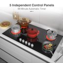 Ver imagem 7 de Vbgk Cooktop Elétrico 36" 8600w com 5 Bocas e Controle por Knob (preto)