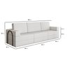 Sofá Cama à Vácuo 3 Lugares Linha Modular Flip Magic - 5