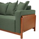 Ver imagem 4 de Sofá 03 Lugares 198cm Khali B04 Linho Verde Couríssimo Whisky - Lyam