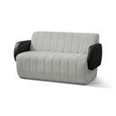 Ver imagem 2 de Sofá 3 Lugares Decorativo 148cm Túlio Sintético Pu e Bouclê K01 - D’Rossi