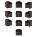 Ver imagem 2 de Kit 10 Poltronas para Recepção Clínica Médica Balaqui Decor Cor:courino Marrom