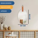 Ver imagem 5 de Espelho Lapidado Decorativo Oval 20x30cm com Pendurador para Sala Lavabo Escritório