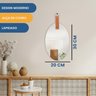 Espelho Lapidado Decorativo Oval 20x30cm com Pendurador para Sala Lavabo Escritório - 5