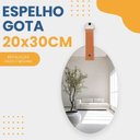 Ver imagem 4 de Espelho Lapidado Decorativo Oval 20x30cm com Pendurador para Sala Lavabo Escritório