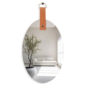 Espelho Lapidado Decorativo Oval 20x30cm com Pendurador para Sala Lavabo Escritório