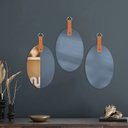 Ver imagem 3 de Espelho Lapidado Decorativo Oval 20x30cm com Pendurador para Sala Lavabo Escritório