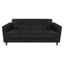 Ver imagem 1 de Sofá 3 Lugares Arezzo Suede Preto