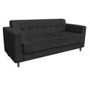Ver imagem 4 de Sofá 3 Lugares Arezzo Suede Preto