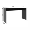 Ver imagem 3 de Mesa Escrivaninha Escritório Compact 135 cm Preto
