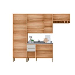 Cozinha Completa Nápoli Prime 4 Peças (2aéreos+1balcão+1paneleiro) C4p66 Amendoa/grafite - - 4 Cozinha Completa Nápoli Prime 4 Peças (2aéreos+1balcão+1paneleiro) C4p66 Amendoa/grafite - - 4