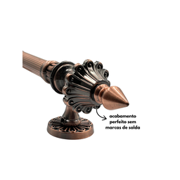Puxador para Porta Colonial Jd Cobre Envelhecido 33cm - 8