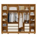 Ver imagem 5 de Guarda Roupa Casal 270cm com Espelho Fascine A02 Off/cinamomo - Mpozenato
