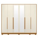 Ver imagem 6 de Guarda Roupa Casal 270cm com Espelho Fascine A02 Off/cinamomo - Mpozenato