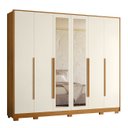 Ver imagem 1 de Guarda Roupa Casal 270cm com Espelho Fascine A02 Off/cinamomo - Mpozenato