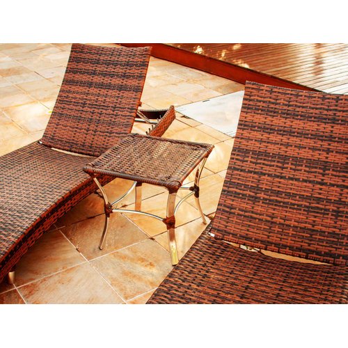 Conjunto De Mesa 4 Cadeira Jardim Varanda Fibra Sintética - R$ 2.140