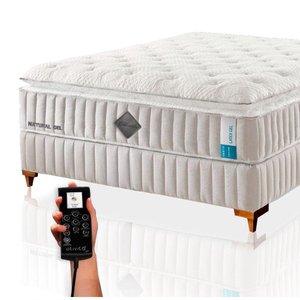 Colchão Casal LATEX FOAM De Látex Qgel Com Cobre 138x188cm