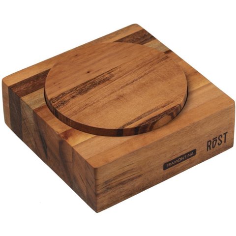 Fsc Farinheira Tramontina Rost em Madeira Jatobá Mesclada com Acabamento Óleo 15x15 Cm