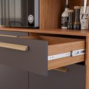 Ver imagem 3 de Cozinha Compacta Mila 156cm 6 Portas e 1 Gaveta Cinamomo/titânio - Mgm