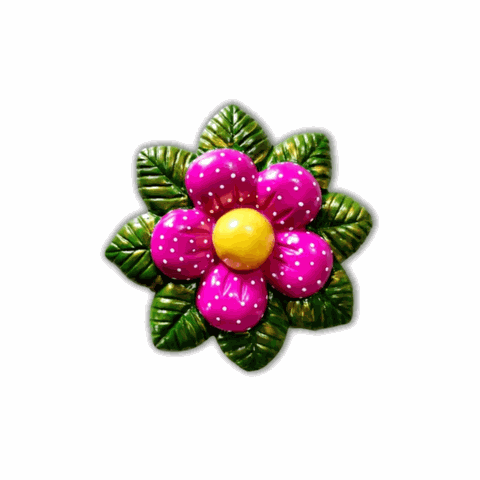 DECORAÇÃO JARDIM FLOR MARGARIDA CERÂMICA P/GRAMA OU PAREDE:ROSA