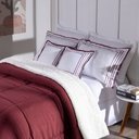 Ver imagem 3 de Kit 5 Pçs Coberdrom Casal King Soft Hipercal 400 Fios Dupla Face: Vermelho