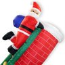 Papai Noel Escalando Chamine Escada Inflavel Natal Presente Grande Enfeite Natalino Decoraçao Casa - 4
