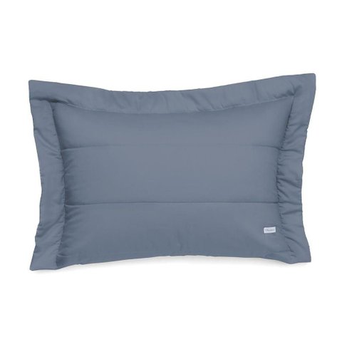 Porta Travesseiro Altenburg Cetim 300 Fios 50cm X 70cm Azul