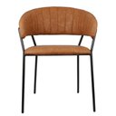 Ver imagem 4 de Cadeira com Braços Mara Rivatti Estofada em Poliuretano (pu) Marrom Base em Aço Pintada a Pó