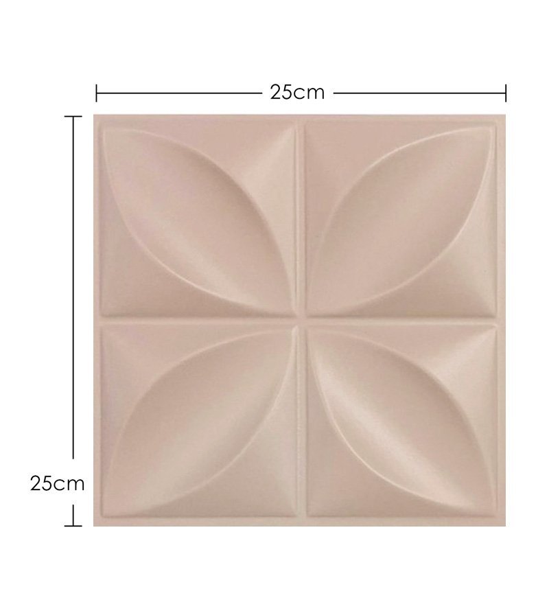 10 Placas Decorativas Revestimento de Parede Pvc 3d - Pétalas Pérola ...