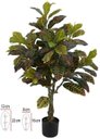 Ver imagem 1 de Planta Artificial Arvore Croton Real Toque C/pote X105 Verde Vermelho 1,20cm